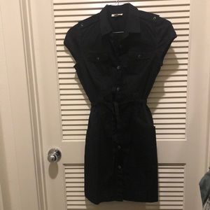 Calvin Klein black button-down Dress. Size 6.